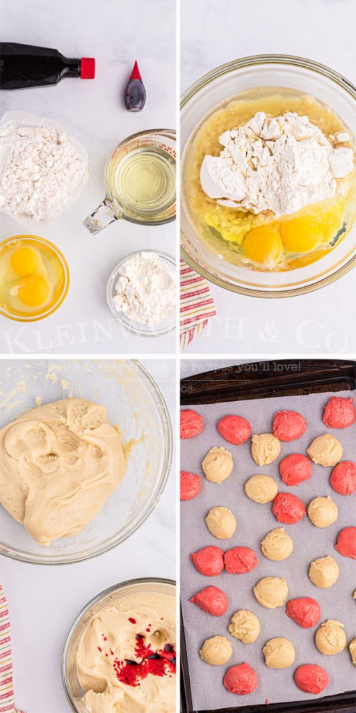 Step by step Peppermint Swirl Cookies