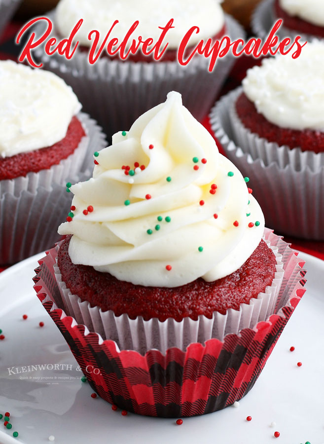 Red Velvet Cupcakes with Cream Cheese Frosting