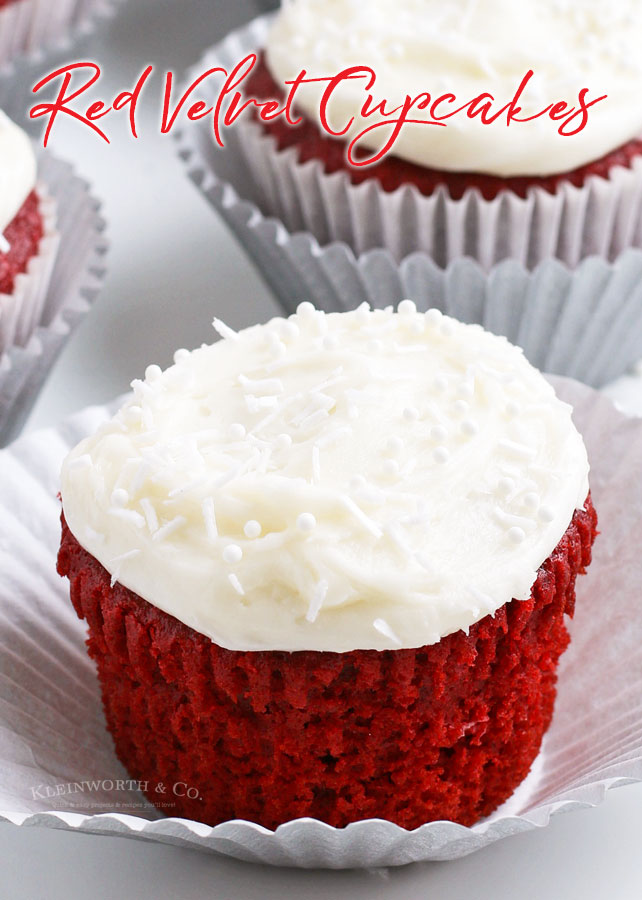 Red Velvet Cupcakes with Cream Cheese Frosting