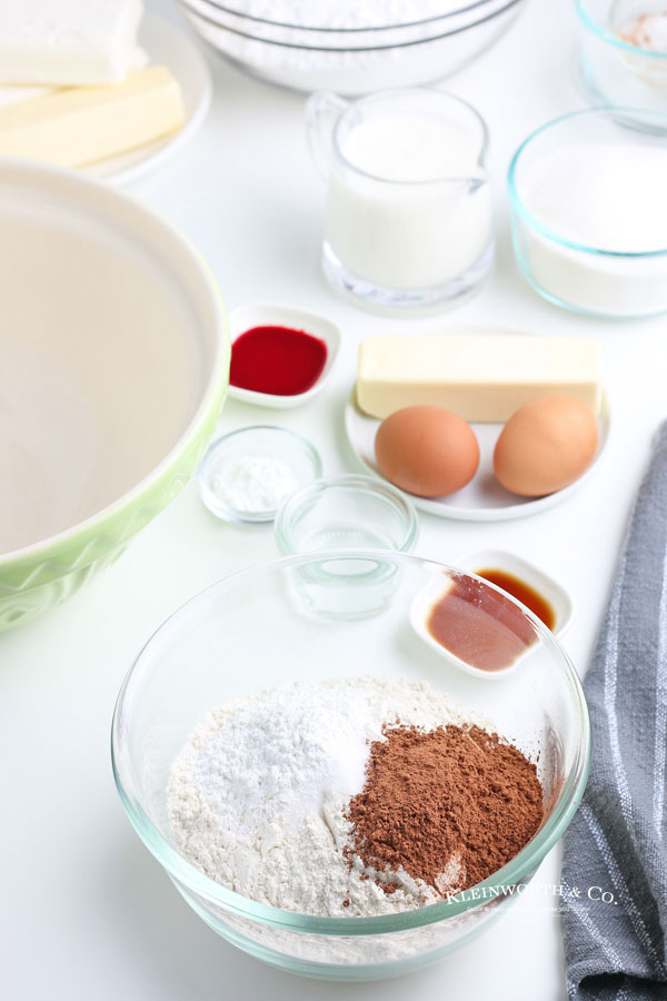 red velvet cupcake ingredients