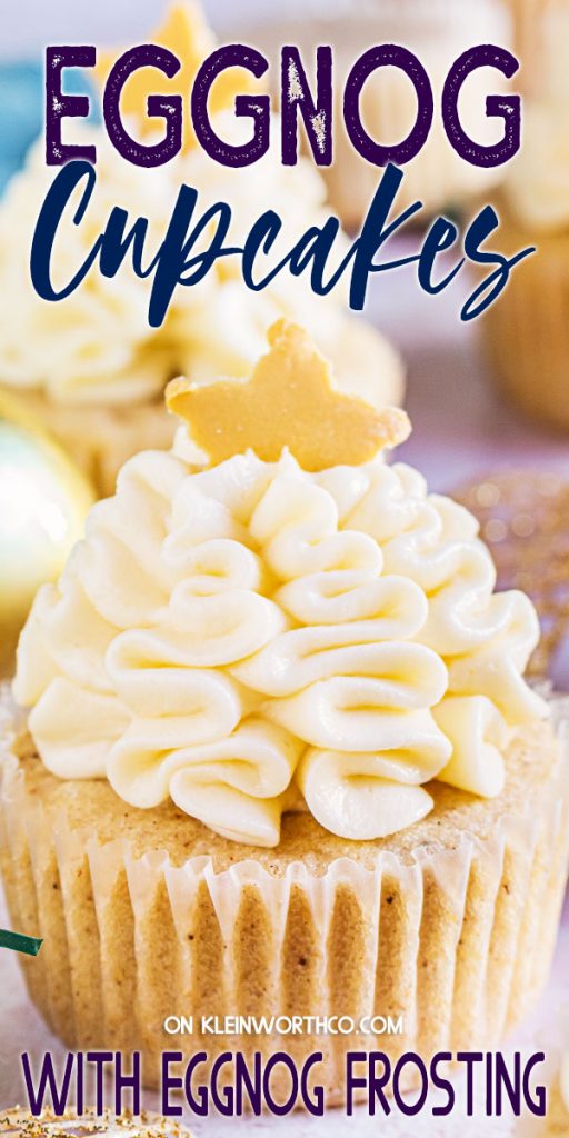 Spiced Eggnog Cupcakes with Eggnog Frosting