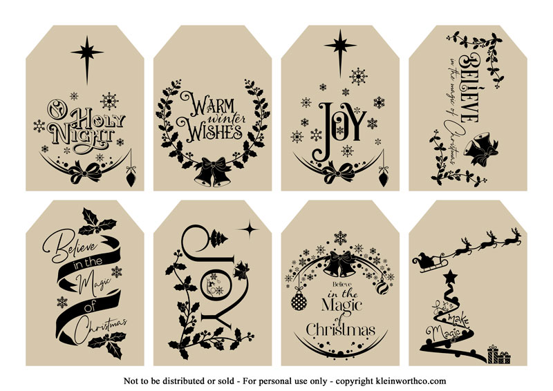 Warm Wishes gift tags