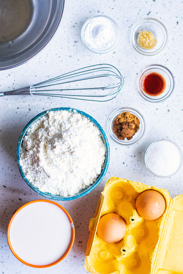 Ingredients for Homemade Gingerbread Pancakes