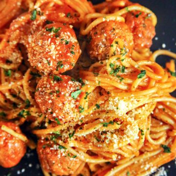 recipe for Instant Pot Spaghetti and Meatballs