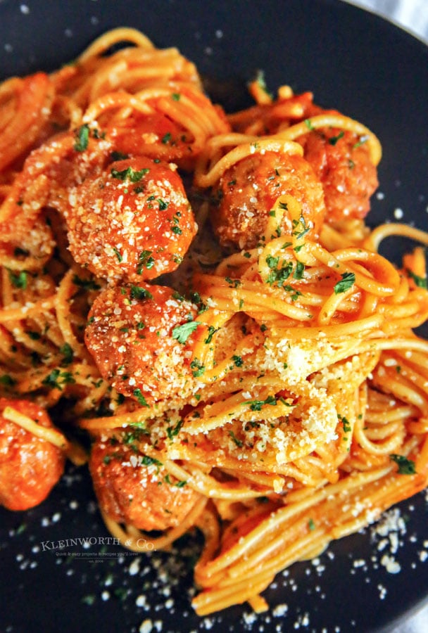 recipe for Instant Pot Spaghetti and Meatballs