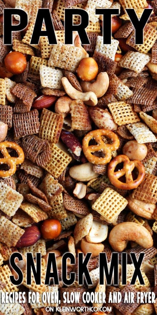 Party Snack Mix - Oven, Slow Cooker or Air Fryer