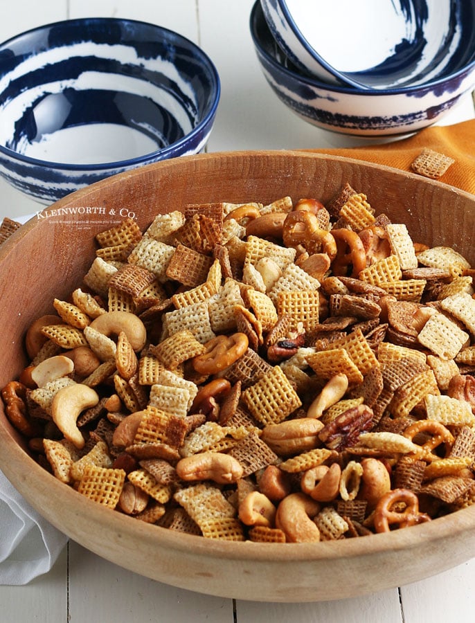 party mix in serving bowl