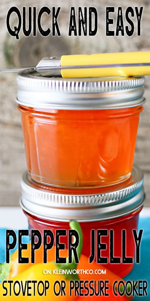 Simple Pepper Jelly - stovetop or pressure cooker