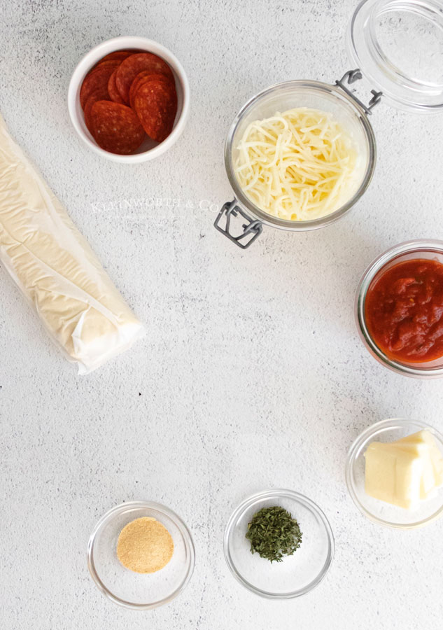 ingredients for Pepperoni Pizza Dippers