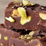 Dark Chocolate Pistachio Fudge