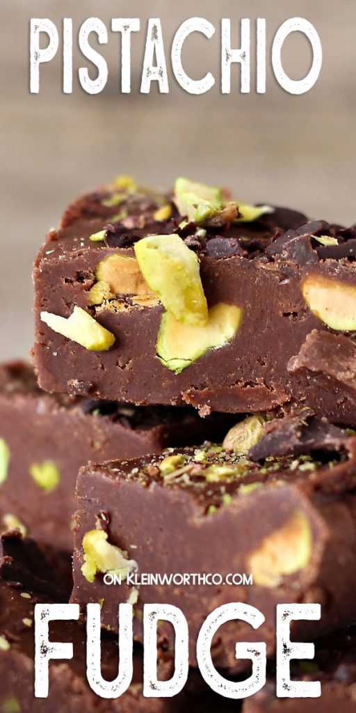 Dark Chocolate Pistachio Fudge