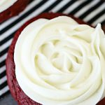 Red Velvet Cake Mix Cookies with cream cheese frosting