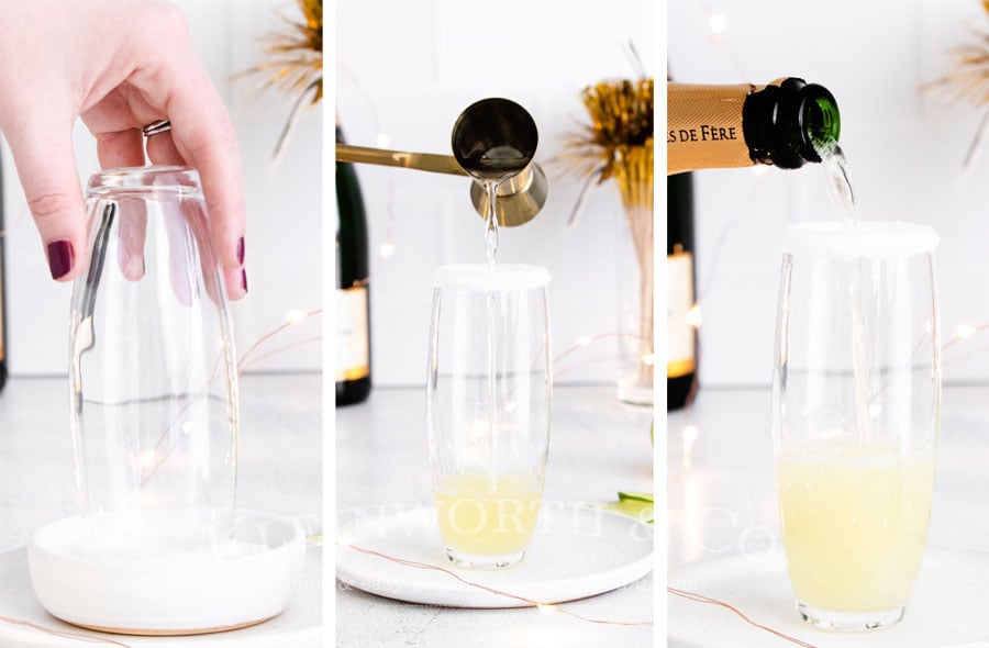 steps to make Sparkling Champagne Margarita