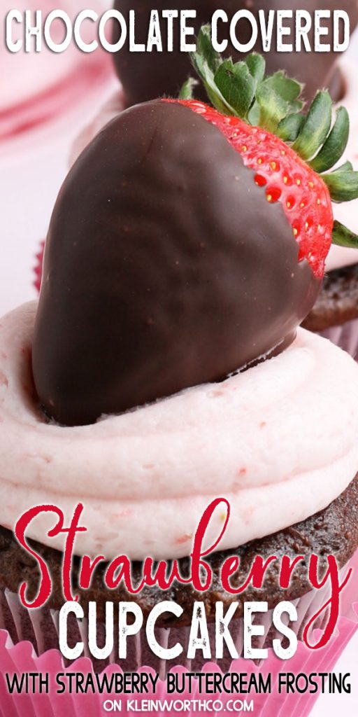 Chocolate Covered Strawberry Cupcakes