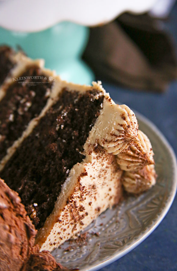 espresso chocolate cake with ice cream