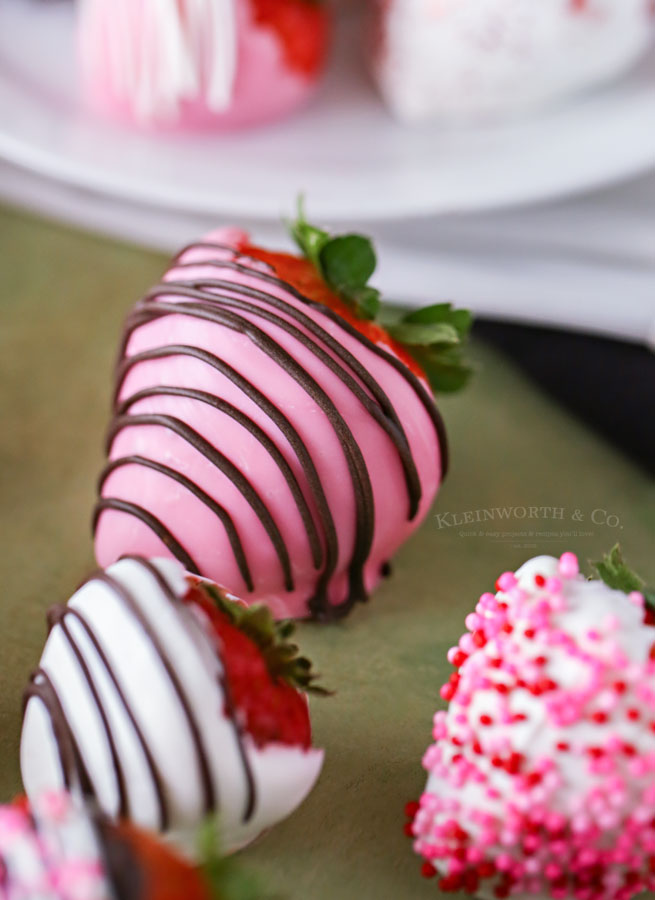 Pink Chocolate Strawberries