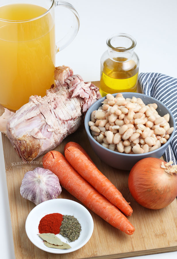 ingredients for Ham and Bean Soup