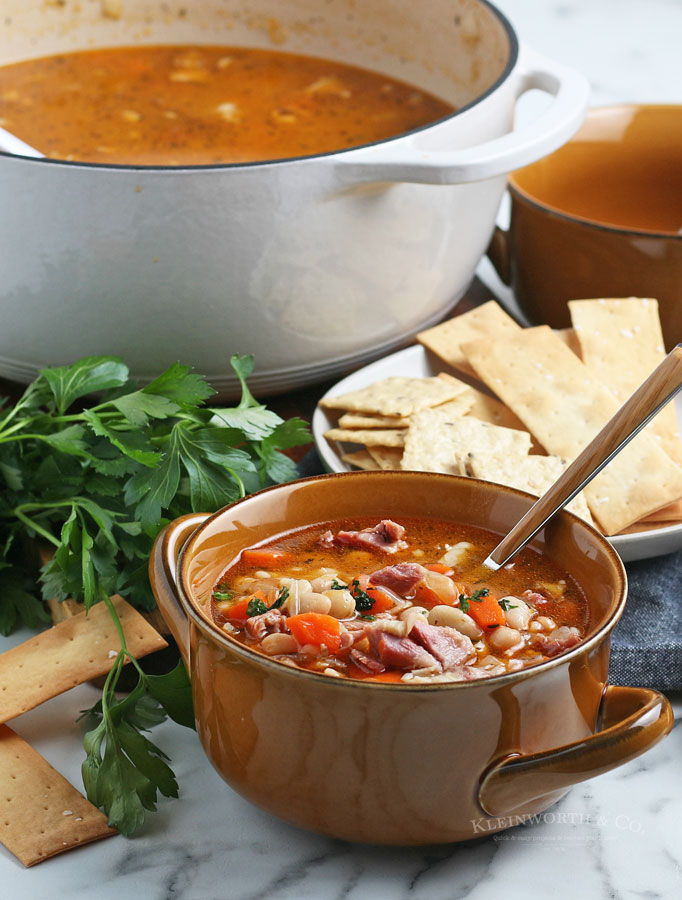 Ham and Bean Soup dinner