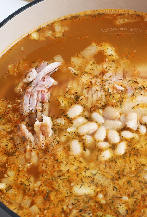 stovetop soup simmering