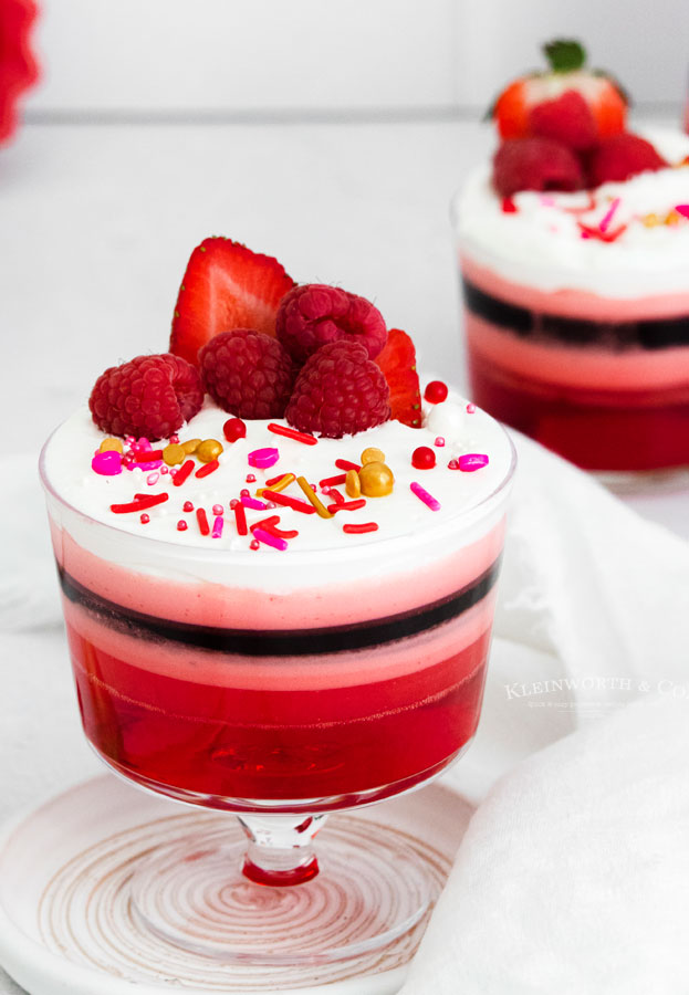 layered jello cups