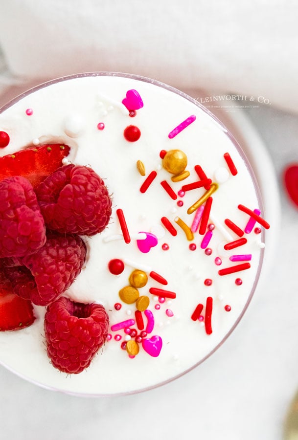 valentine sprinkles on jello