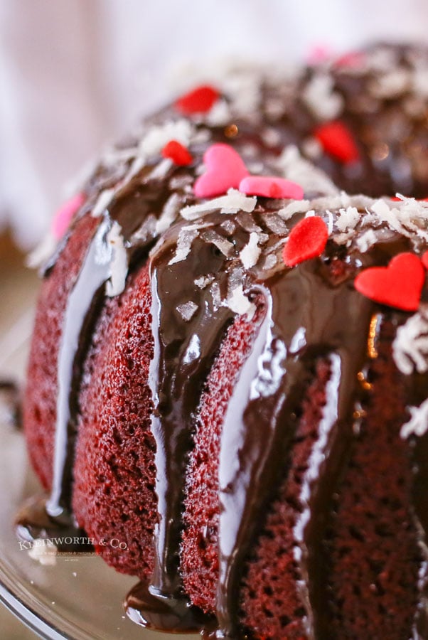 Ridiculously Easy Peppermint-Glazed Red Velvet Bundt Cake - The