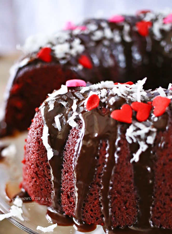 Ridiculously Easy Peppermint-Glazed Red Velvet Bundt Cake - The