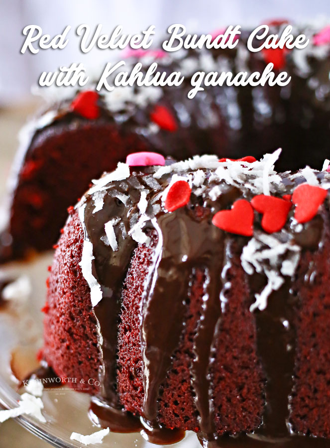 Red Velvet Bundt Cake with Kahlua Ganache