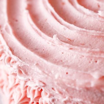 fresh strawberry buttercream frosting