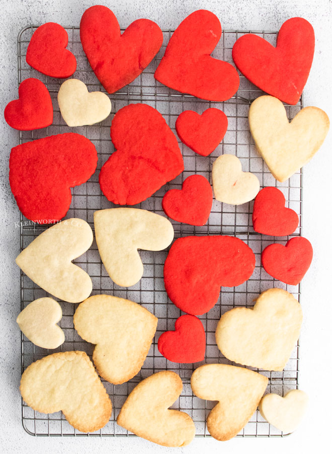 red and vanilla heart cookies