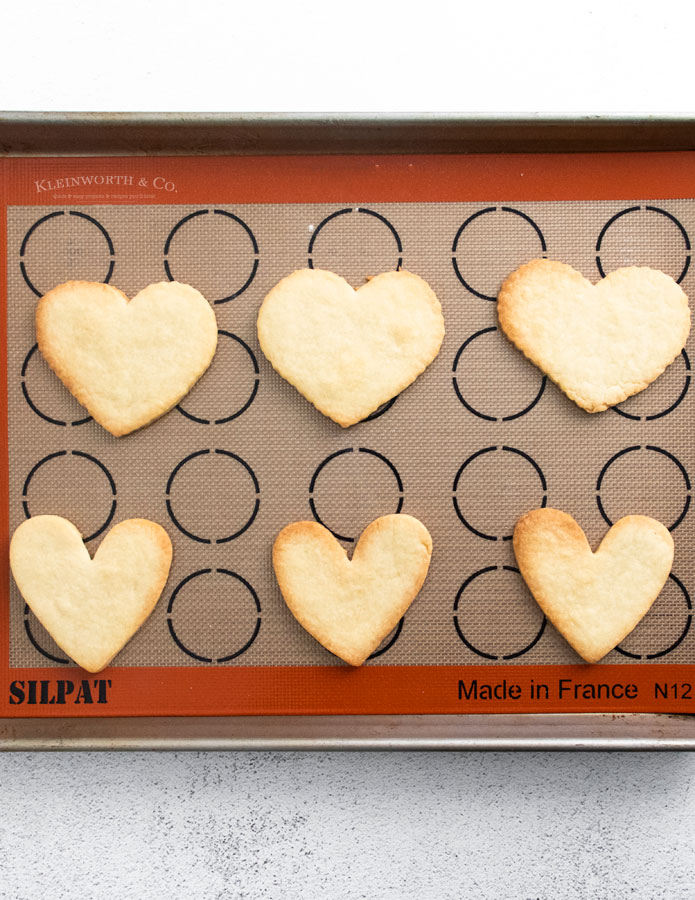 baked heart cookies