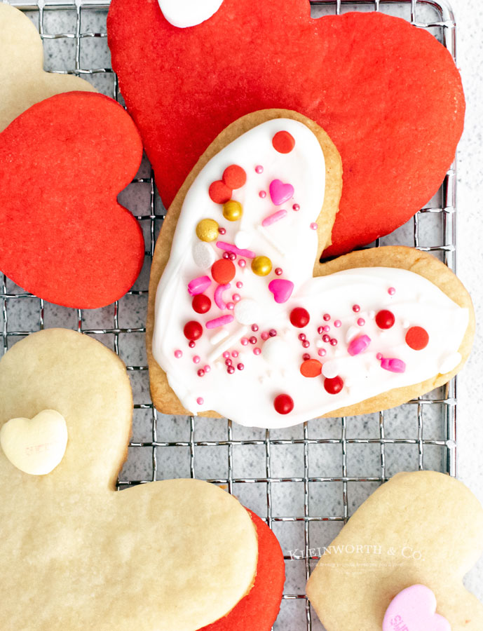 frosted heart cookie