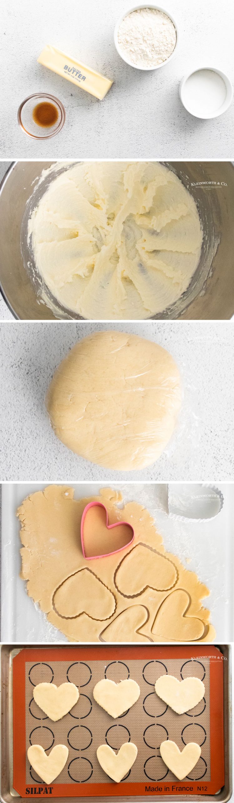 how to make Valentine Shortbread Cookies