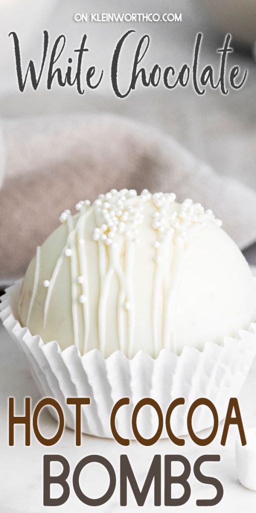 White Chocolate Hot Cocoa Bombs