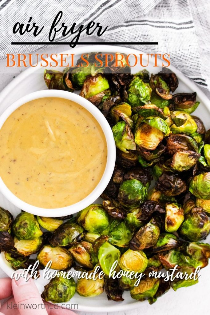 Air Fryer Brussel Sprouts with Herb Honey Mustard