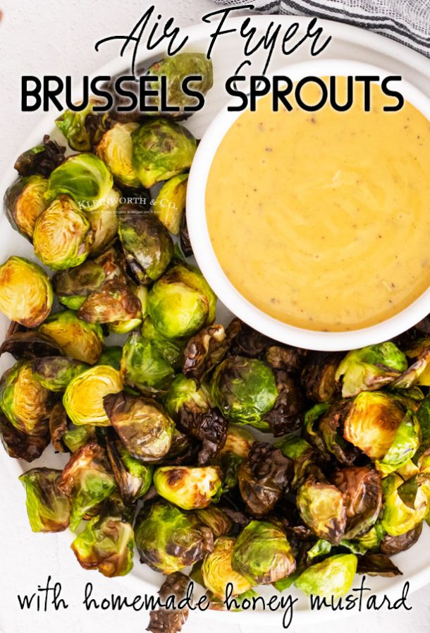 Air Fryer Brussel Sprouts with Herb Honey Mustard - Taste of the Frontier