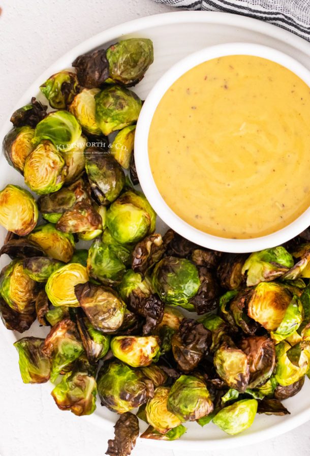 Air Fryer Brussel Sprouts with Herb Honey Mustard Taste of the Frontier