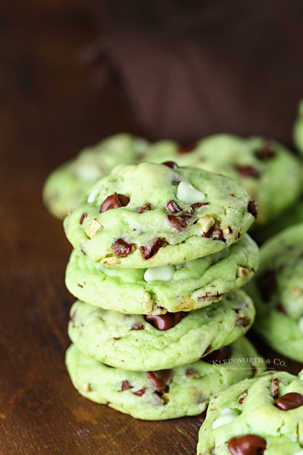 mint chocolate pudding cookies