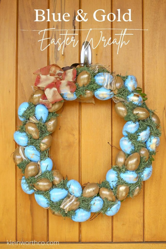 Blue & Gold Easter Wreath