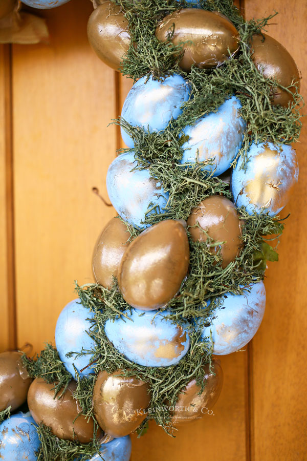 spring wreath with eggs