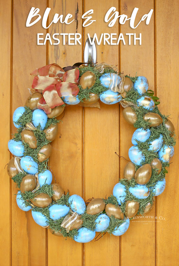 Blue & Gold Easter Wreath