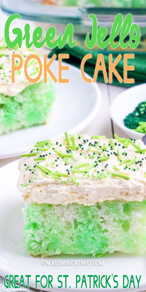 St. Patrick's Day Jello Poke Cake