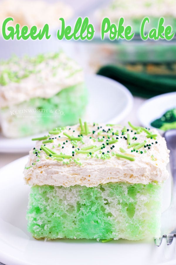 Green Jello Poke Cake