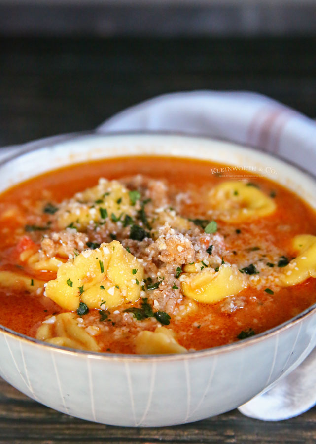 Sausage Tortellini Soup - Pressure Cooker