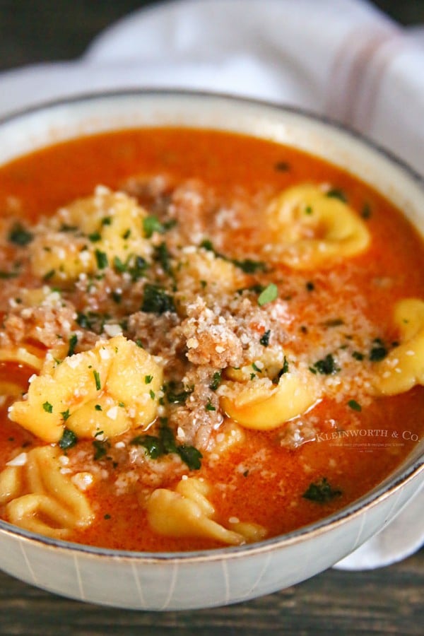 recipe for Sausage Tortellini Soup