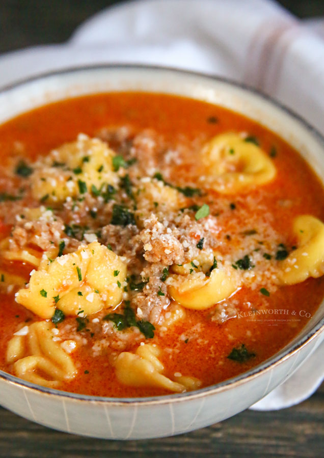 recipe for Sausage Tortellini Soup