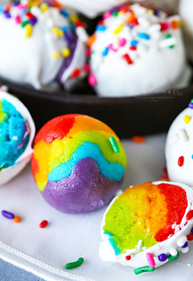 2-Ingredient Rainbow Truffles