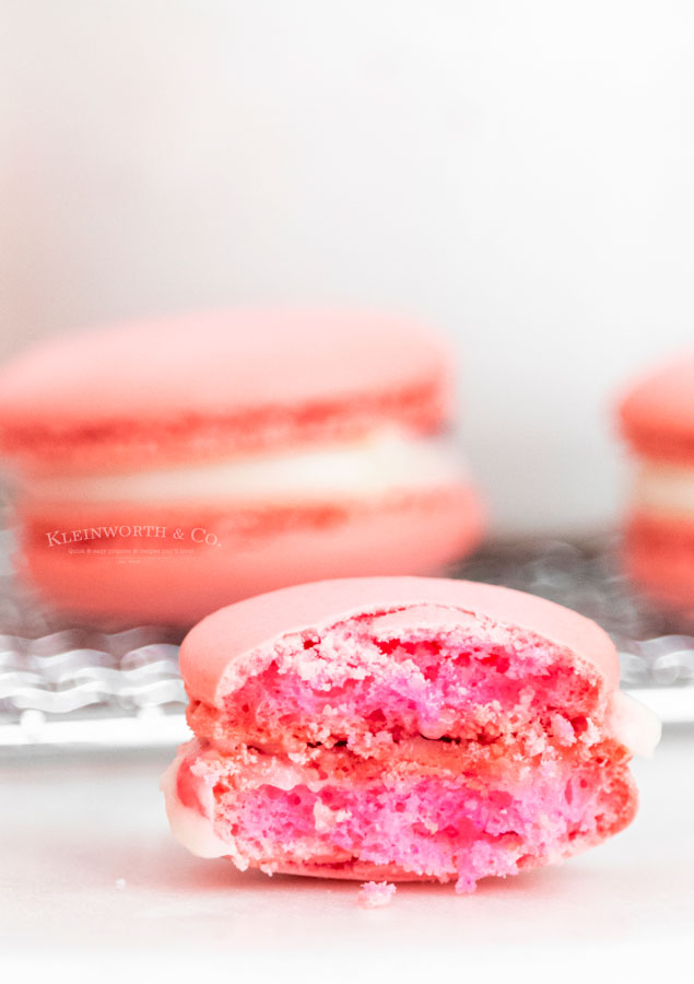 bridal shower pink macarons