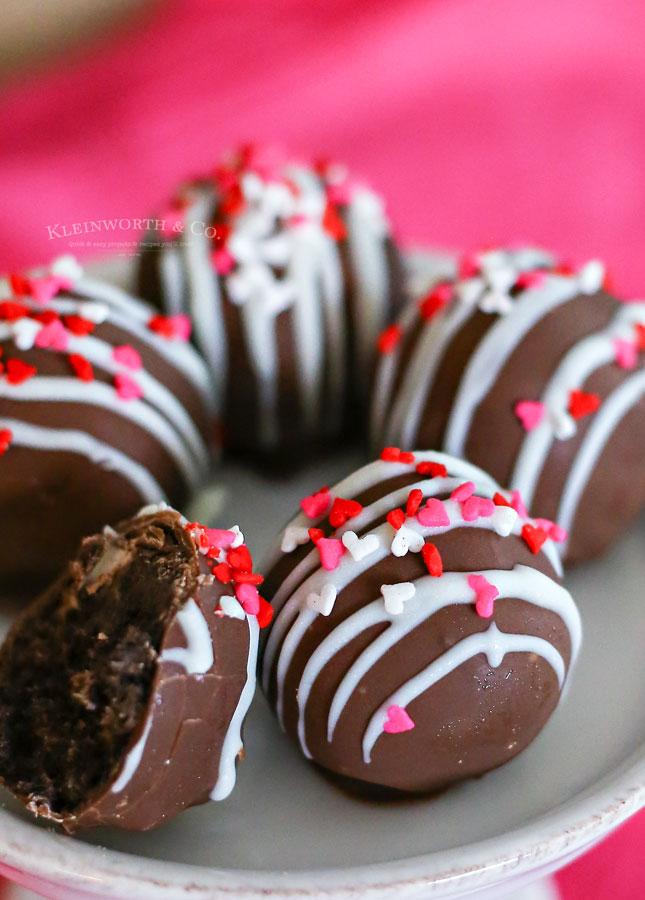 Valentine Oreo Truffles with Heart Sprinkles