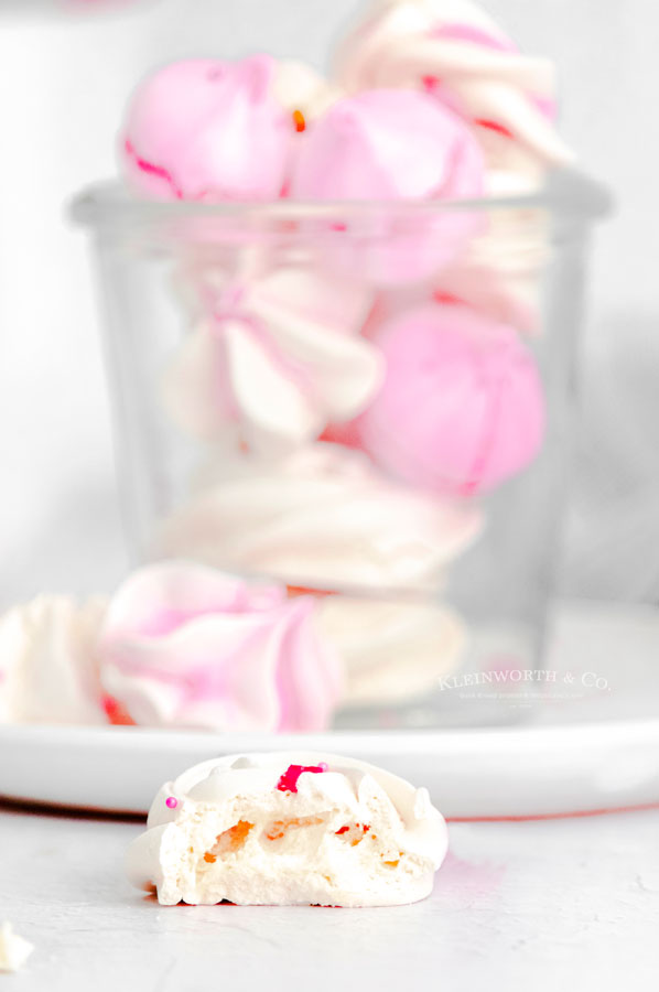 bite of a Vanilla Meringue Cookie